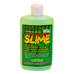 Bright green Binding Slime in an 8-ounce bottle with a flip-top cap and label promoting its eco-friendly, easy-entry formula.