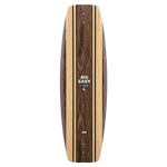 Top view of the Connelly Big Easy wakeboard, featuring a woodgrain design and "Big Easy" branding.