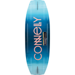 Bottom view of the Connelly Lotus wakeboard, showing a smooth blue gradient design with the Connelly logo in pink.