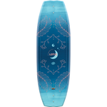 Connelly 2024 Lotus wakeboard with a blue ombre design, floral accents, and a moon logo in the center.