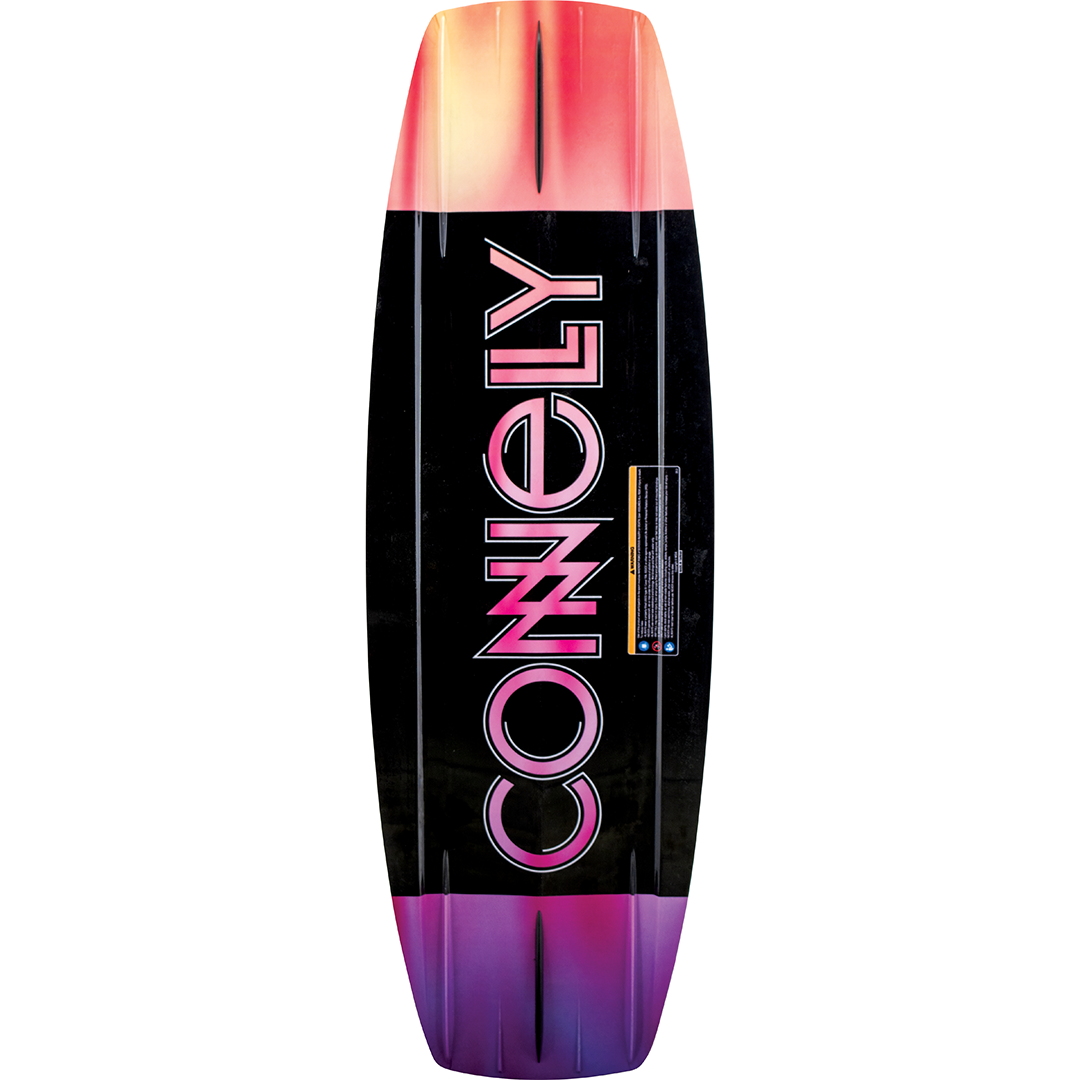 Base view of 2024 Wild Child featuring black background, pink "Connelly" lettering, and gradient fade at tip and tail.