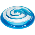 Blue and white inflatable Wave Float with a raised spiral design, shown at an angle.