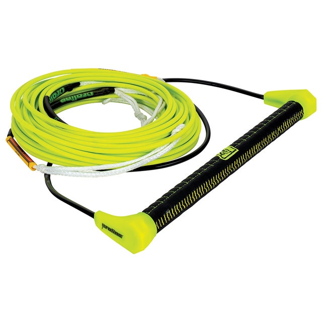 LGS Suede Package with a 15-inch volt yellow AX Suede handle, EVA core, and a 75-foot zero-stretch Dyneema mainline.