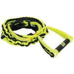 LG Suede Surf Rope in volt yellow, showcasing an 8-inch AX Suede leather handle with EVA core and durable Poly-E main.