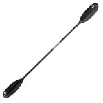 Angled top-down view of the Kayak Paddle, featuring black blades with a subtle curve and a streamlined, lightweight shaft.